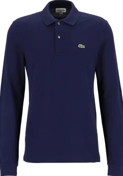 Lacoste Classic Fit polo lange mouw, navy blauw