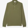 Lacoste Classic Fit polo lange mouw, kaki groen