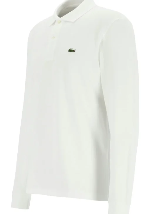 Lacoste Classic Fit polo lange mouw, wit