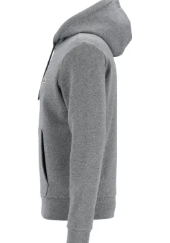 Lacoste heren hoodie sweatshirt, zwart met wit melange, Eclipse Jaspe