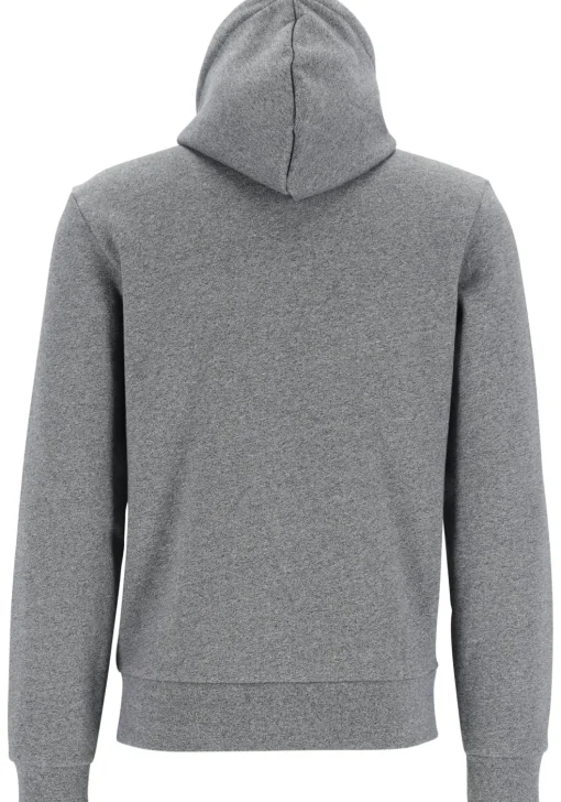 Lacoste heren hoodie sweatshirt, zwart met wit melange, Eclipse Jaspe