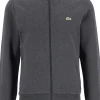 Lacoste heren sweatvest, met rits, antraciet grijs