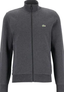 Lacoste heren sweatvest, met rits, antraciet grijs