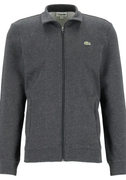 Lacoste heren sweatvest, met rits, antraciet