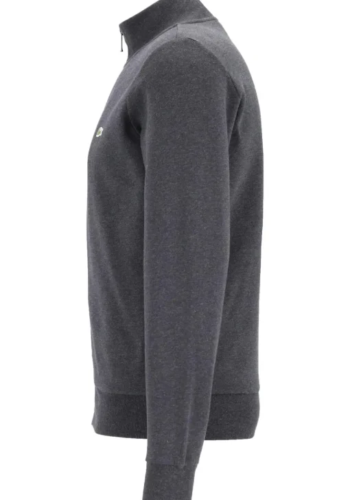 Lacoste heren sweatvest, met rits, antraciet grijs
