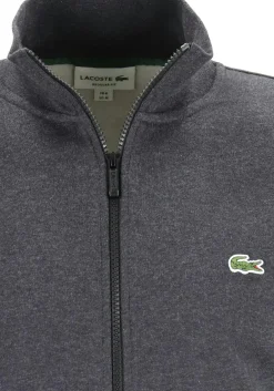 Lacoste heren sweatvest, met rits, antraciet grijs