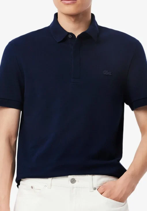 Lacoste Paris Stretch Pique Polo Regular Fit, navy blauw