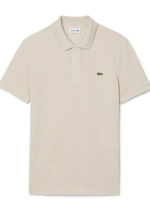 Lacoste Slim Fit polo, grijs beige