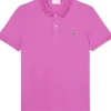 Lacoste Slim Fit polo, malva fuchsia roze
