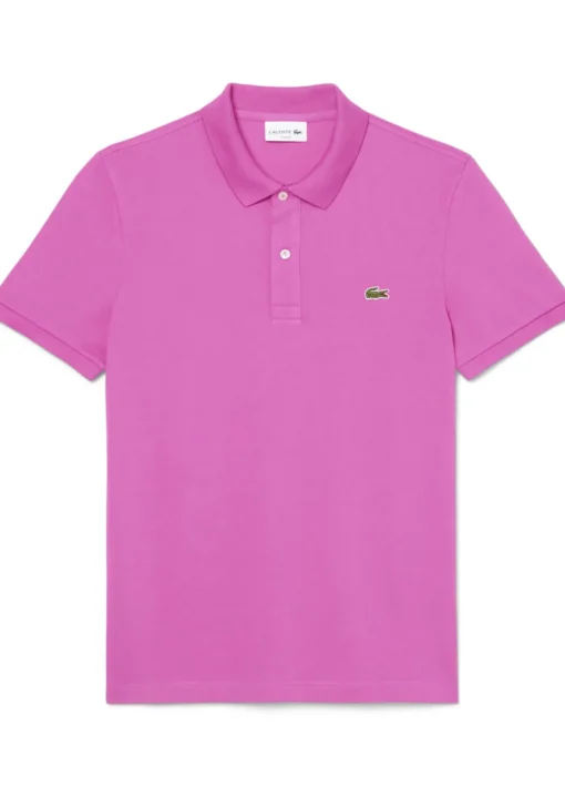Lacoste Slim Fit polo, malva fuchsia roze