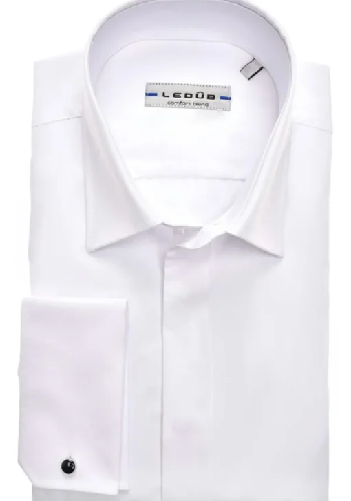 Ledub modern fit overhemd, wit