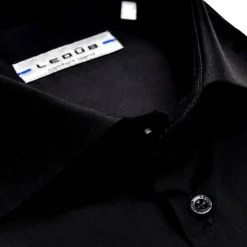 Ledub modern fit overhemd, zwart