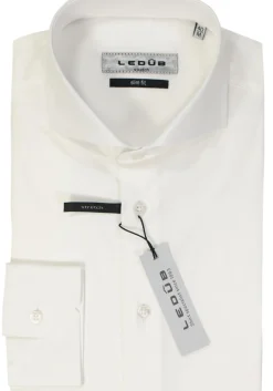 Ledub slim fit overhemd, wit