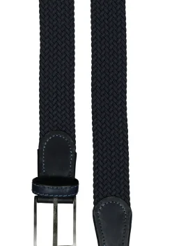 LINDENMANN elastische heren riem, marineblauw