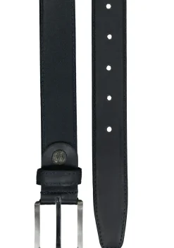 LINDENMANN leren heren riem, blauw