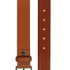 LINDENMANN leren heren riem, cognac