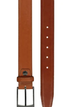 LINDENMANN leren heren riem, cognac