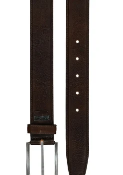LINDENMANN leren heren riem, donkerbruin