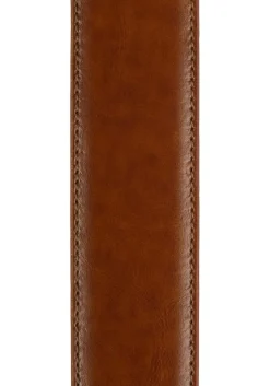 LINDENMANN leren heren riem, cognac