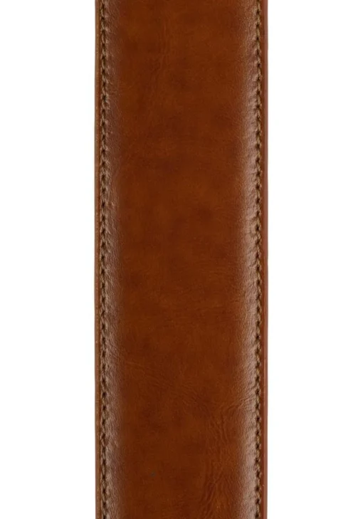 LINDENMANN leren heren riem, cognac