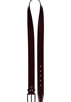 LINDENMANN leren heren riem, bordeaux rood