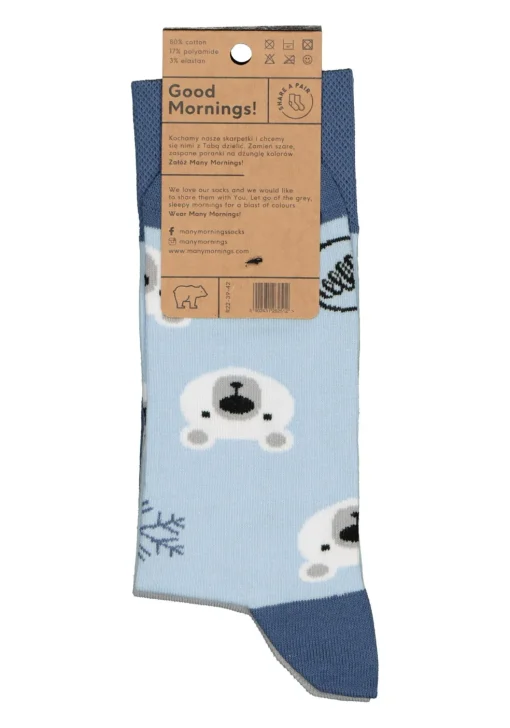 Many Mornings unisex sokken Polar Bear