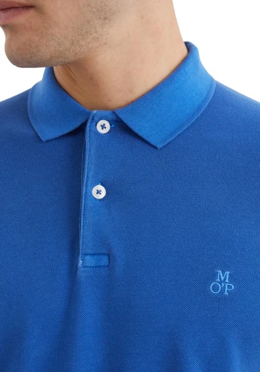 Marc O'Polo regular fit polo, heren poloshirt korte mouw, kobaltblauw