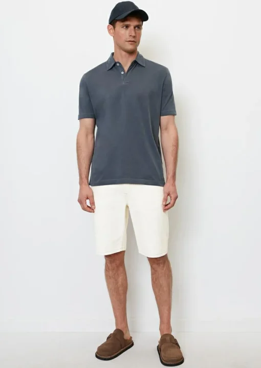 Marc O'Polo regular fit polo, heren poloshirt korte mouw, donkerblauw