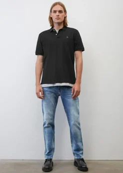 Marc O'Polo regular fit polo, heren poloshirt, zwart