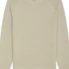Marc O'Polo regular fit pullover, heren trui katoen met O-hals, beige (middeldik)