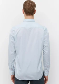 Marc O'Polo relaxed fit heren overhemd, structuur, lichtblauw