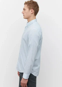 Marc O'Polo relaxed fit heren overhemd, structuur, lichtblauw