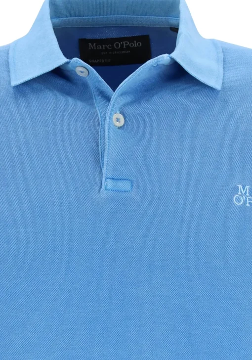 Marc O'Polo shaped fit polo, heren poloshirt, azuurblauw