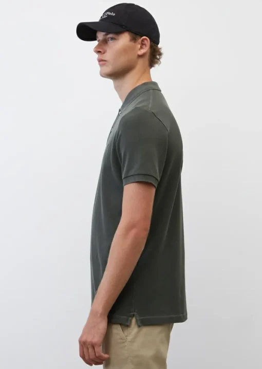 Marc O'Polo shaped fit polo, heren poloshirt, donkergrijs