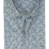 MARVELIS comfort fit overhemd, korte mouw, popeline, lichtblauw dessin