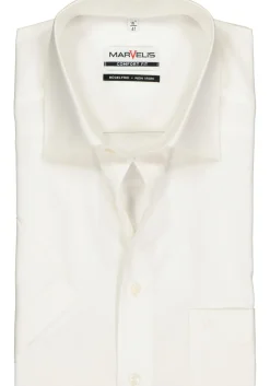 MARVELIS comfort fit overhemd, korte mouw, beige