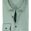 MARVELIS modern fit overhemd, structuur, groen