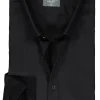 MARVELIS super slim fit overhemd, popeline, zwart