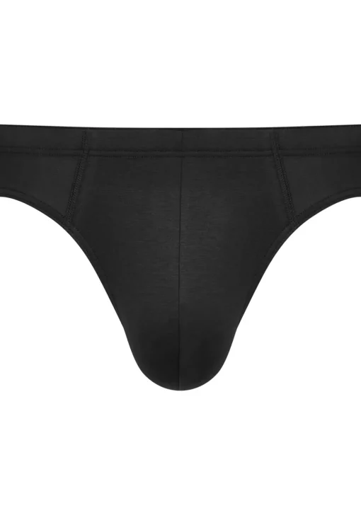 Mey Casual Cotton high-leg briefs (1-pack), heren slip hoge beenuitsnijding, zwart