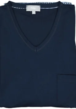 Mey heren pyjama Clyde, blauw dessin
