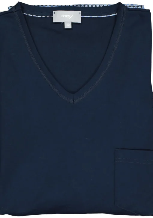 Mey heren pyjama Clyde, blauw dessin
