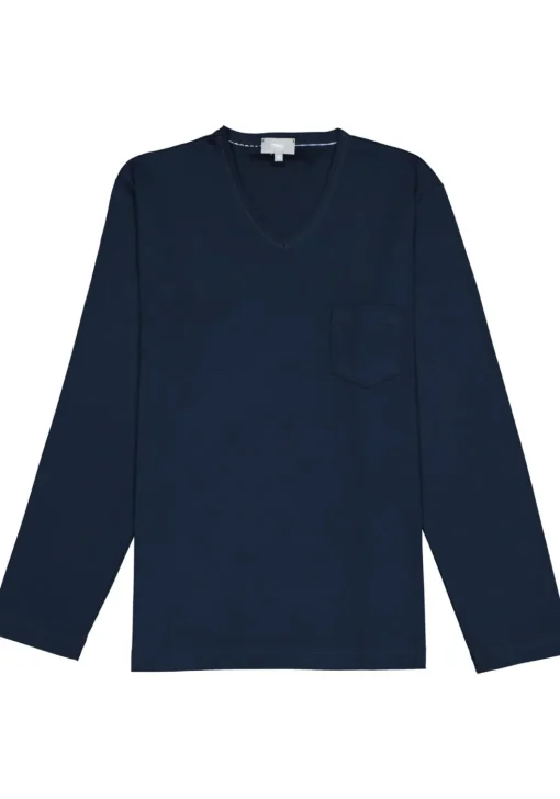 Mey heren pyjama Clyde, blauw dessin