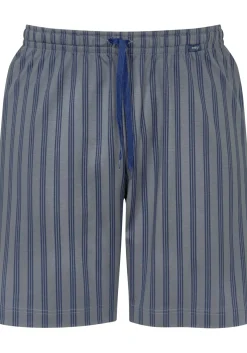 Mey pyjamabroek kort, Cranbourne, blauw met grijs gestreept