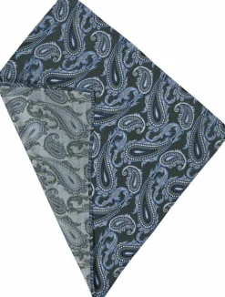 Michaelis pocket square, groene paisley pochet zijde