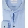Michaelis slim fit heren overhemd, twill, blauw