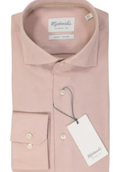 Michaelis slim fit heren overhemd, dobby, roze