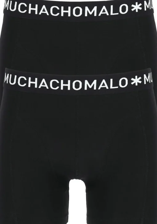 Muchachomalo boxershorts (2-pack), heren boxers normale lengte, zwart