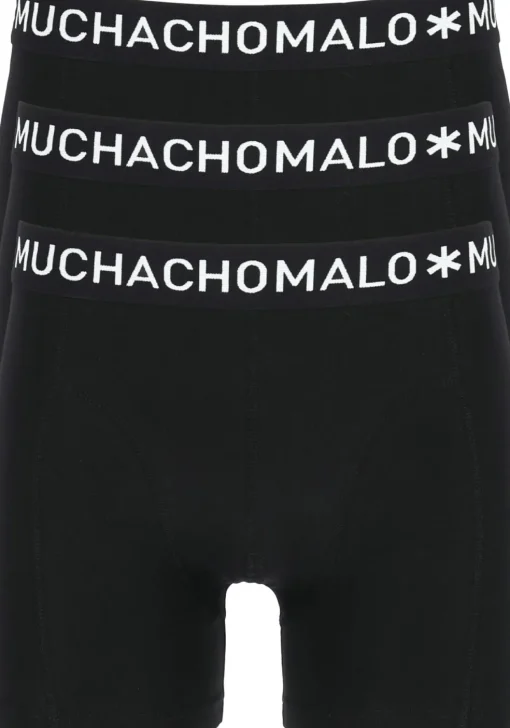 Muchachomalo boxershorts (3-pack), heren boxers normale lengte, zwart
