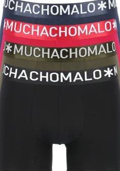 Muchachomalo Light Cotton boxershorts (4-pack), heren boxers normale lengte, blauw, groen, rood en zwart