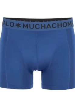 Muchchomalo microfiber boxershorts (2-pack), heren boxers normale lengte, zwart en blauw